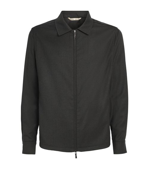 Stretch-Wool Overshirt