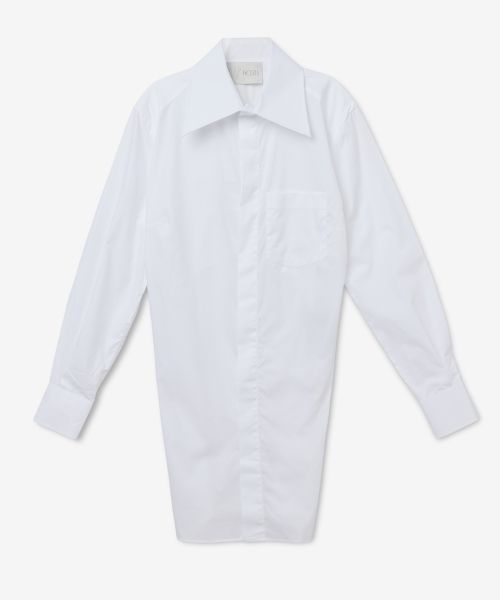 Lace-Up Back Button-Up Dress