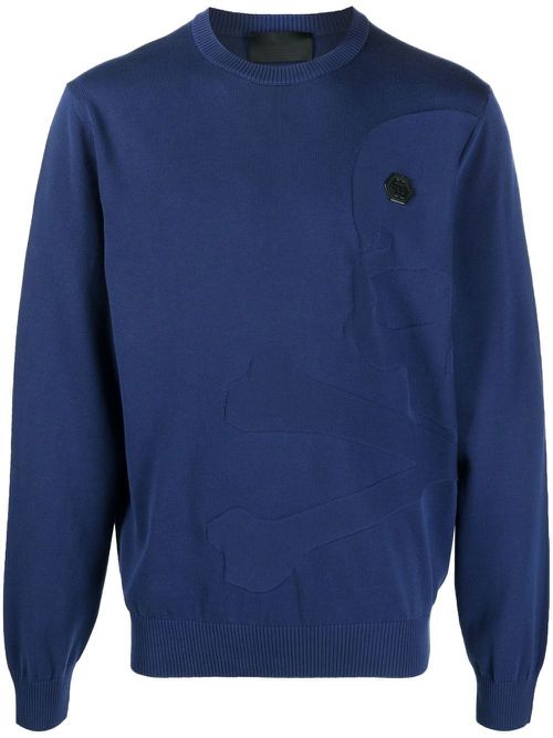 Skull Bones knitted jumper - Blue
