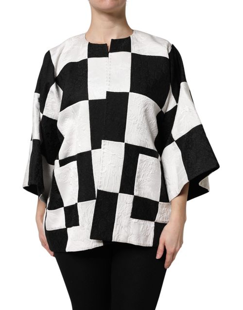 Damier Patchwork Jacquard Blazer — Black