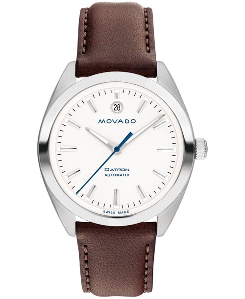 Men's Heritage Datron Swiss Automatic Chocolate Genuine Leather Strap Watch 40mm - Brown