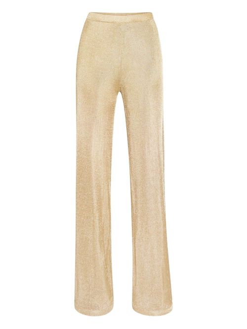 Sheldon metallic-knit trousers - Gold