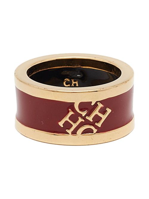 Pre-owned logo-embossed ring - Gold