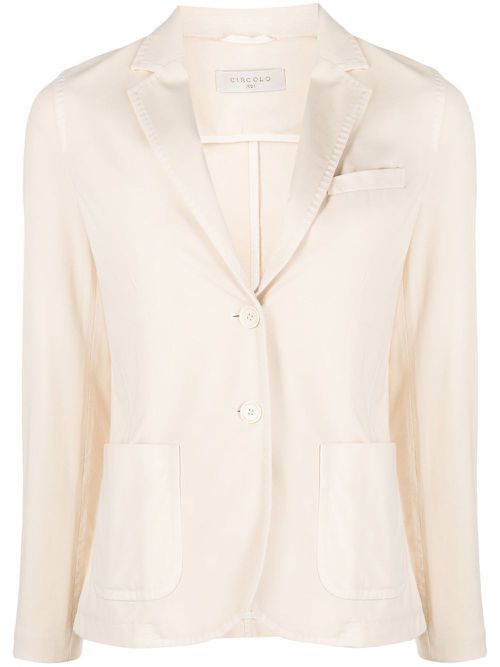 Single-breasted blazer - Neutrals