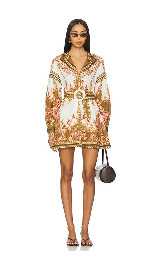 Scarlett Poppies Florista Mini Dress in Neutral. M. Also in S