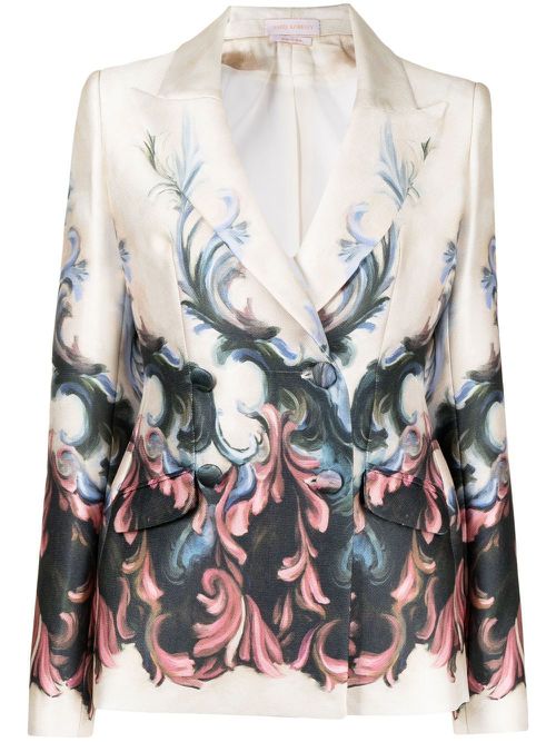 Mikado Pique chromatic-printed jacket - Neutrals