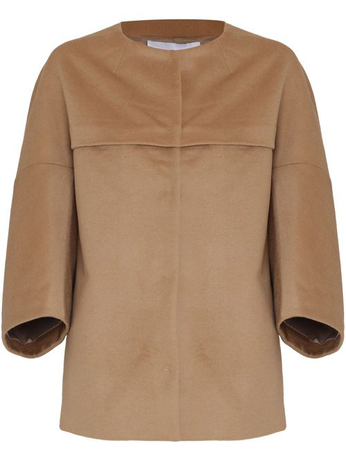 Wool cape jacket - Brown