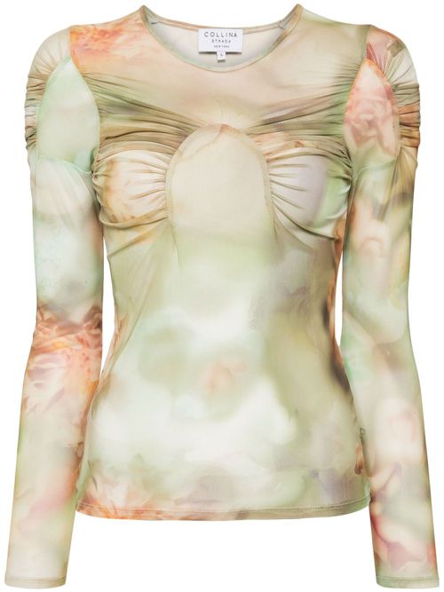 Graphic print top - Yellow