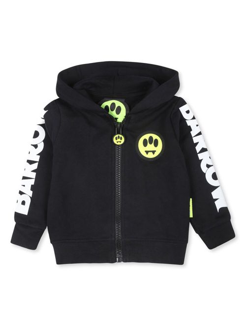 Logo-print hoodie - Black