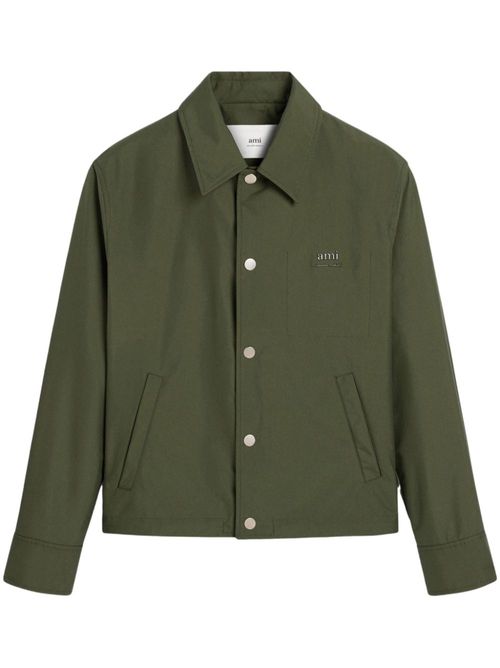 Logo-appliqué jacket - Green