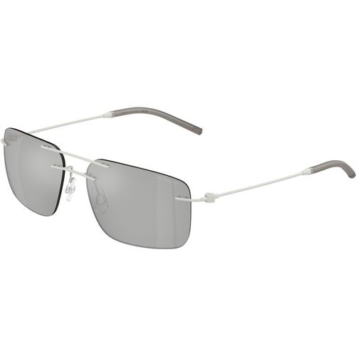 Moncler Unisex Moncler ME4003 DOPPLER 10048V Gafas de sol Acero Plata Azul Cuadrada Espejo