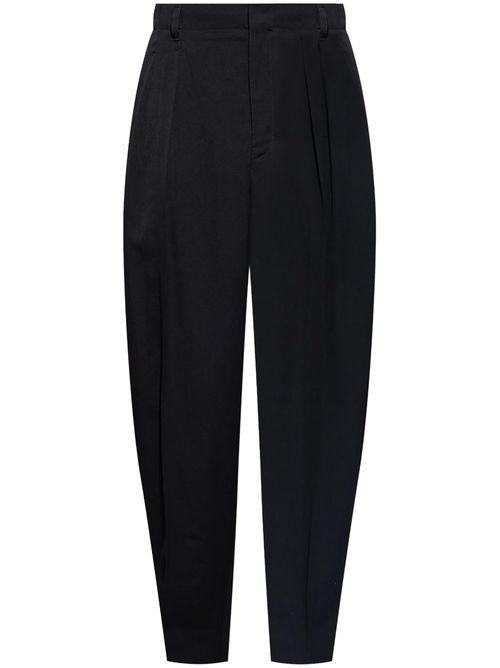 Pleat-detailing tailored trousers - BK999 BLACK