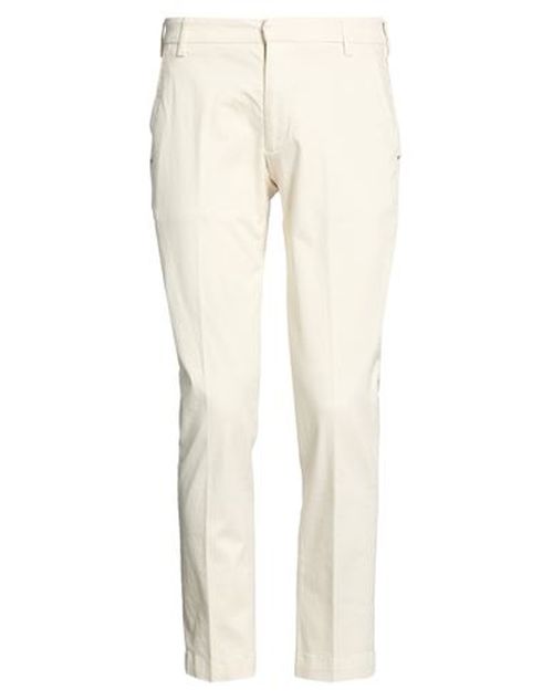 Man Pants Off white Size 38 Cotton, Elastane