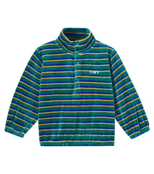Striped cotton terry sweatshirt
