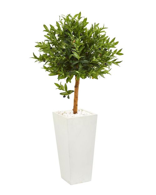4Ft Olive Topiary Uv-Resistant Artificial Tree In Planter (Indoor/Outdoor)