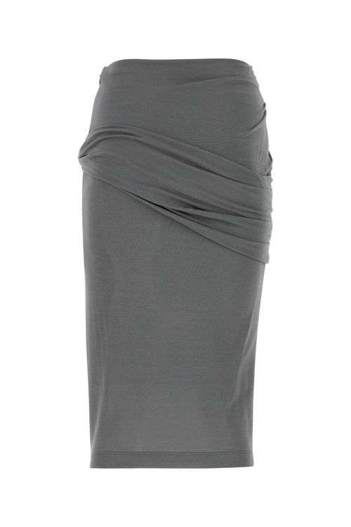 Grey Crepe Skirt