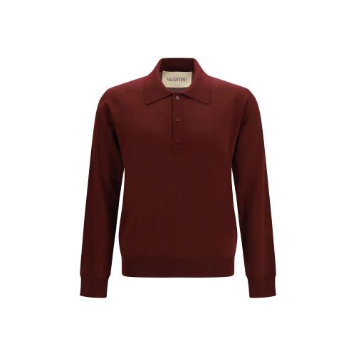 Merino Wool Polo Shirt — Bordeaux