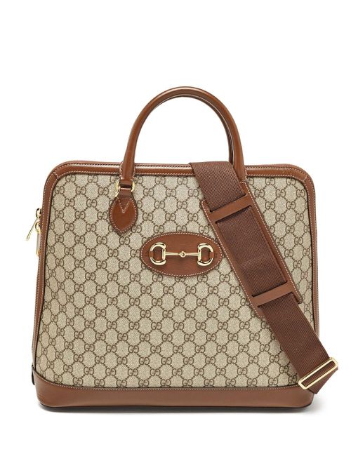 GG Supreme Canvas Horsebit 1955 two-way handbag - Neutrals