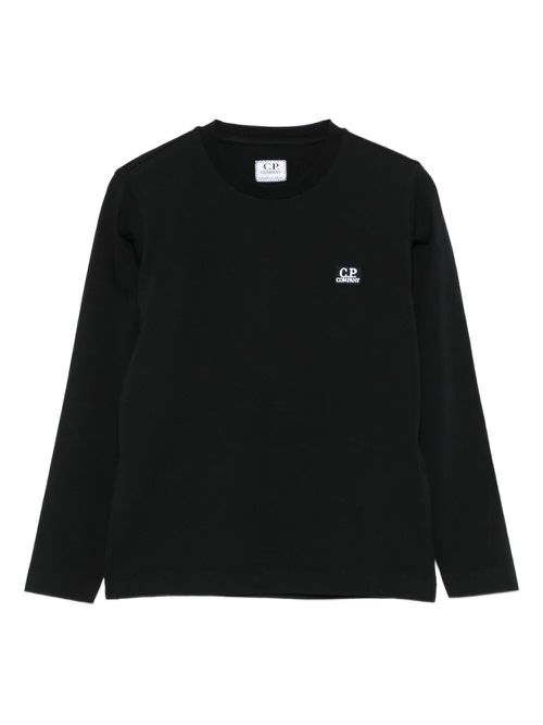 Logo-Patch Long-Sleeve Cotton Sweatshirt