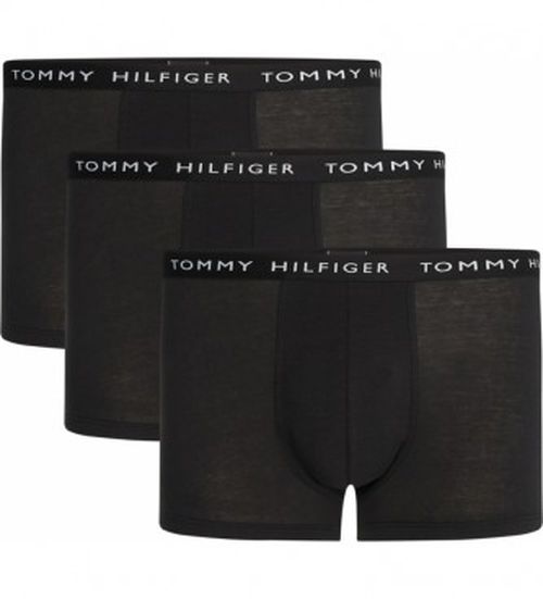 Tommy Hilfiger for man. UM0UM02203 3 Pack of Trunk Essentials Logo Boxers black (S), Casual, Cotton, Organic Cotton, Sustainable