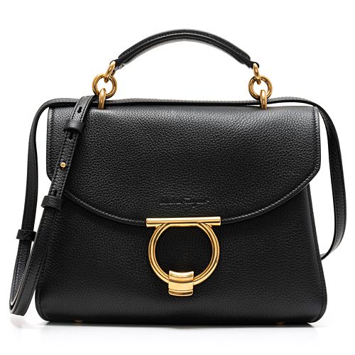 Gancini top-handle bag - Black