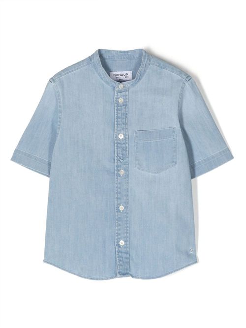 Short-sleeve denim shirt - Blue