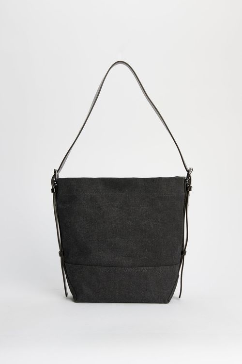 Lemaire Small Belted Tote Ash Black