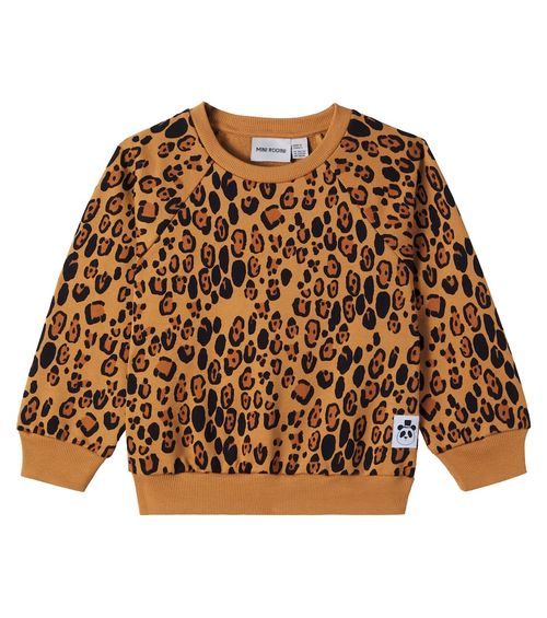 Leopard-print cotton jersey sweatshirt