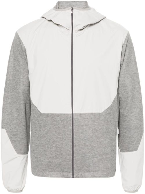 Panelled zip-up hoodie - Grey