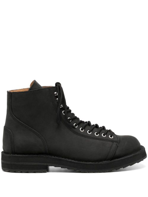 Suede lace-up boots - Black