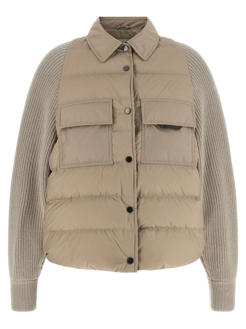 Shiny Flap Detail Down Jacket