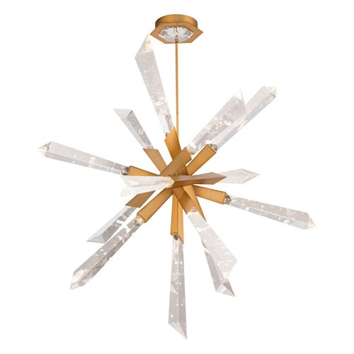 Aged Brass LED Pendant from the Solitude Collection