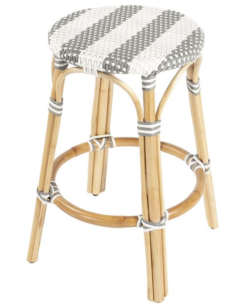 Butler Specialty Company Tobias Rattan Round 24in Counter Stool