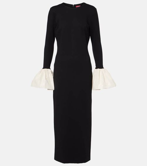 Hawthorne taffeta-trimmed maxi dress