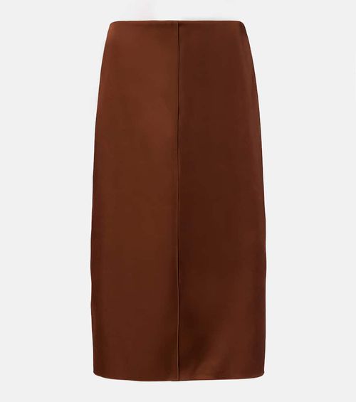 Shiny Statement high-rise duchesse pencil skirt