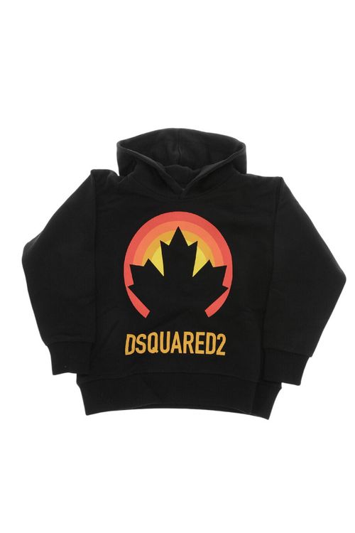Boys Black Graphic Hoodie