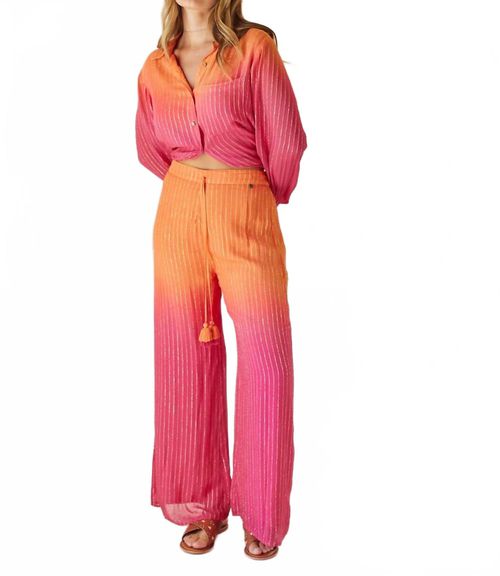 Sunset Pant In Blush Pink To Dusky Orange