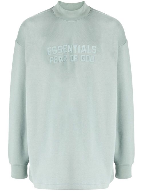 Crew-neck logo-print sweatshirt - Green