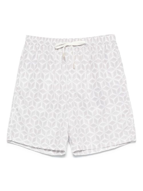 Floral-print swim shorts - Neutrals