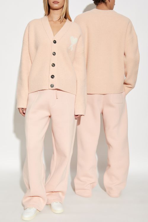 Sweatpants With Stitching, Unisex, Pink