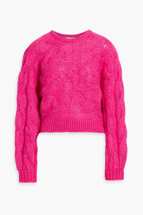 Cable-knit sweater - Pink - L
