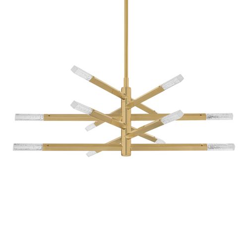 Vintage Brass LED Chandelier from the Strasbourg Collection