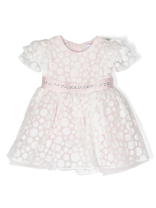 Polka-dot ruffled dress - Pink