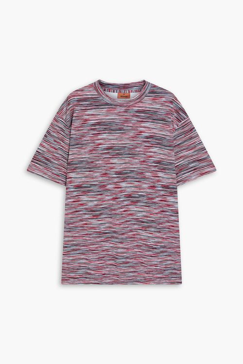 Space-dyed cotton-jersey T-shirt
