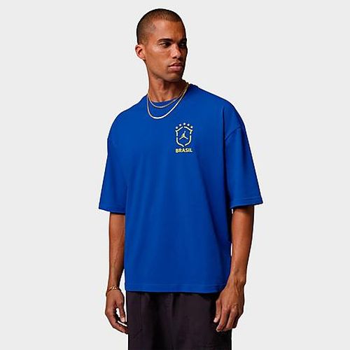 Men's 85 Brazil 5 Star Graphic Oversized T-Shirt in Old Royal