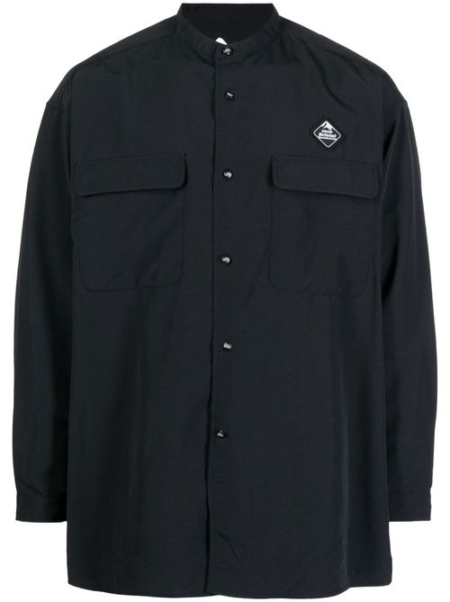 Logo-patch shirt - Black