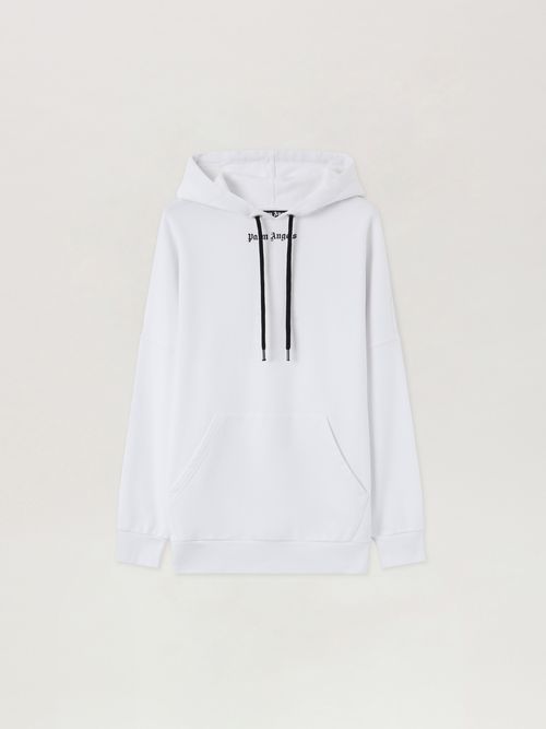 Classic Logo Over Hoody Man  White Black