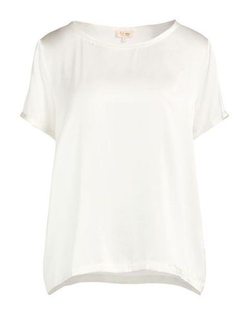 Woman Top White Size M Silk, Elastane