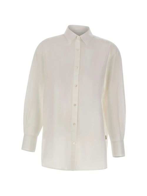 Women's Linen Boyfriend-Fit Button-Front Shirt with Long Sleeves
