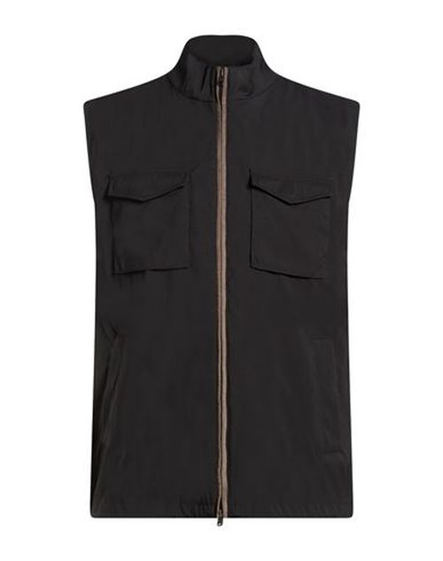 Man Vest Black Size 46 Virgin Wool, Polyamide, Elastane, Polyurethane